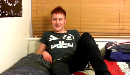 Twink dude Josh Dixon plays with his hard cock till he cums