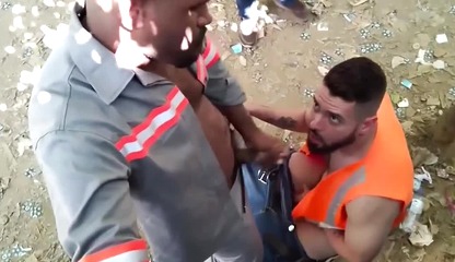 Interracial Fucking in Public Park