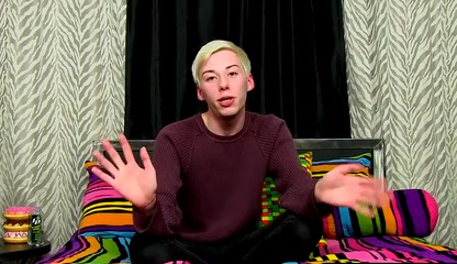 Solo twink Jax Marnell drills ass with toy and wanks cock hard