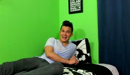 Andy Taylor jerks off and slides dildo in ass until jizzing