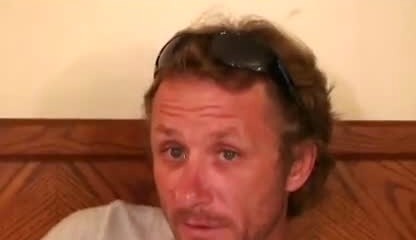 Messy amateur guy smokes while stroking his big cock to climax