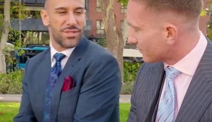 Latino Gustavo Cruz deepthroats Magnus Loki before raw breeding him