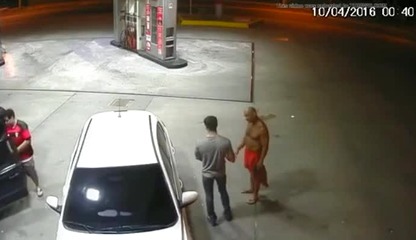 Caught blowjob at petrol station