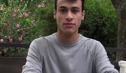 Young Latino twink's first gay sex adventure on camera