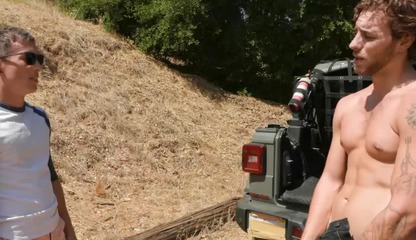 Sexy jocks Carter Woods and Isaac Parker fuck each other raw