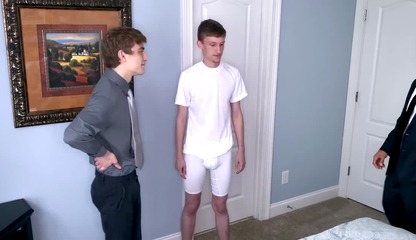 Blonde gays' sixty-nine and mutual cum play