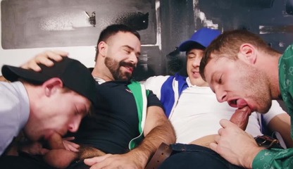 Benjamin Blue and Edward Terrant tire out their stepdads for a party